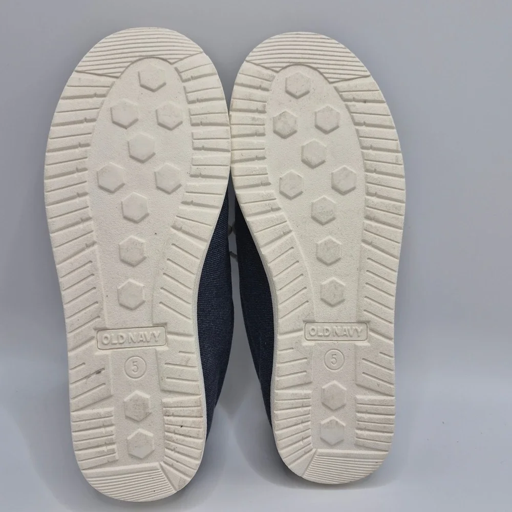 Old Navy Boys Navy Blue Canvas Deck Shoes Moc Toe Loafers 5Y S/694350-01